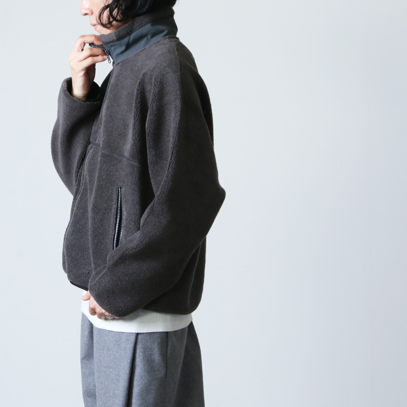 Graphpaper (グラフペーパー) Wool Boa Zip-Up Blouson / ウールボア ...