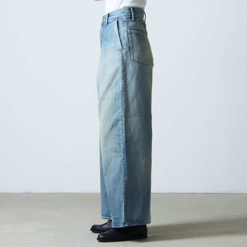 Graphpaper (グラフペーパー) Selvage Denim Two Tuck Wide Pants