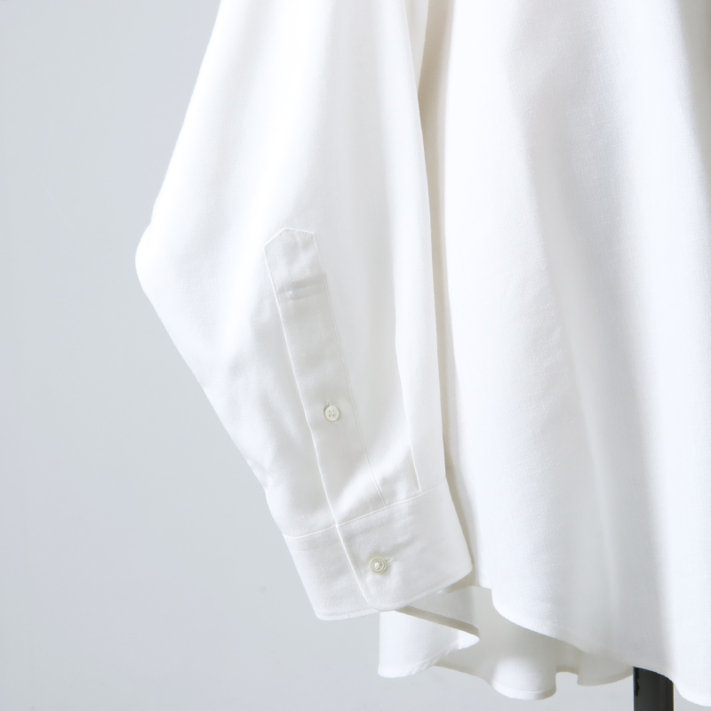 Graphpaper(եڡѡ) Linen Cupro Oversized Band Collar Shirt