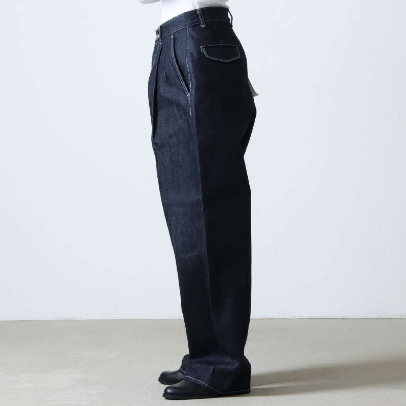 Graphpaper (グラフペーパー) Selvage Denim Two Tuck Pants