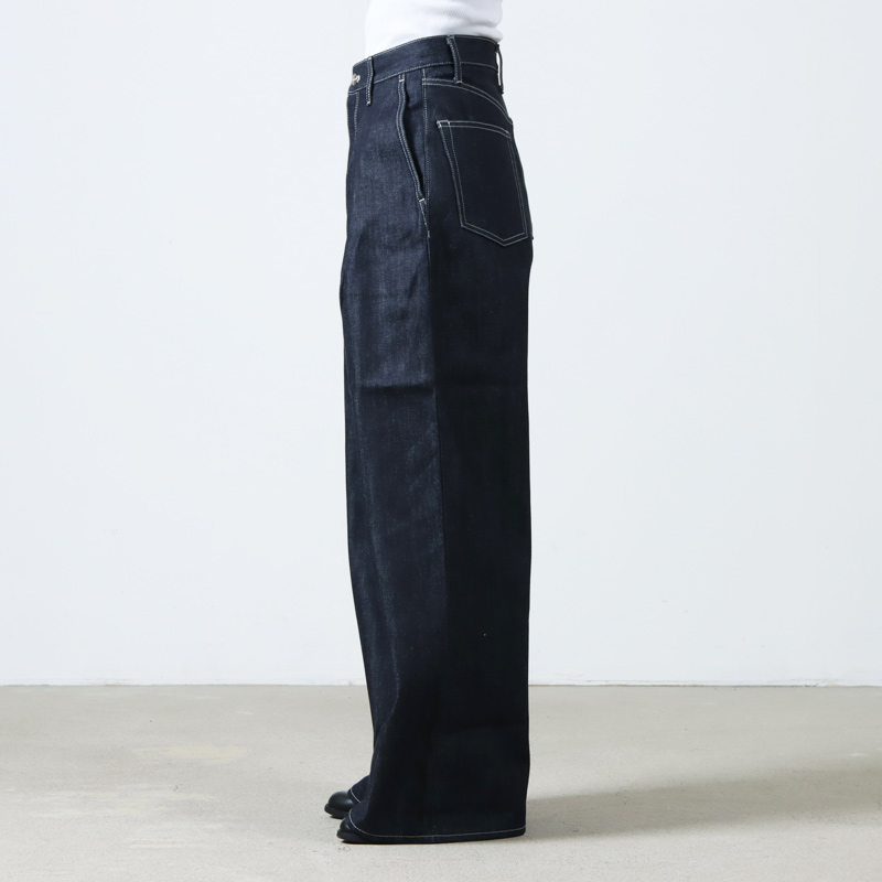 Graphpaper (グラフペーパー) Selvage Denim Two Tuck Wide Pants