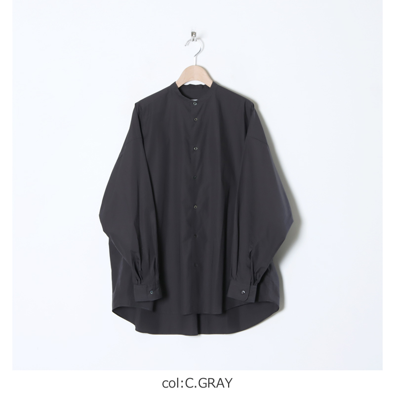 Graphpaper (グラフペーパー) Broad L/S Oversized Band Collar Shirt 