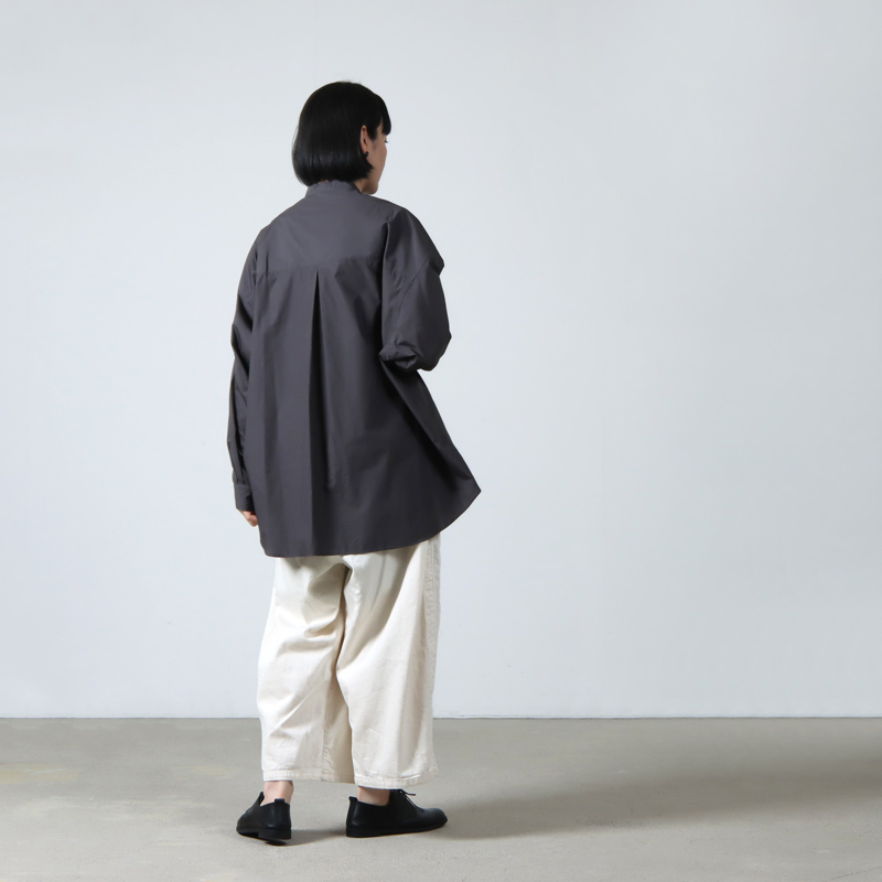 Graphpaper(եڡѡ) Broad L/S Oversized Band Collar Shirt