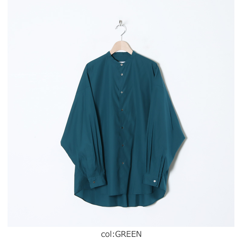 Graphpaper(եڡѡ) Broad L/S Oversized Band Collar Shirt