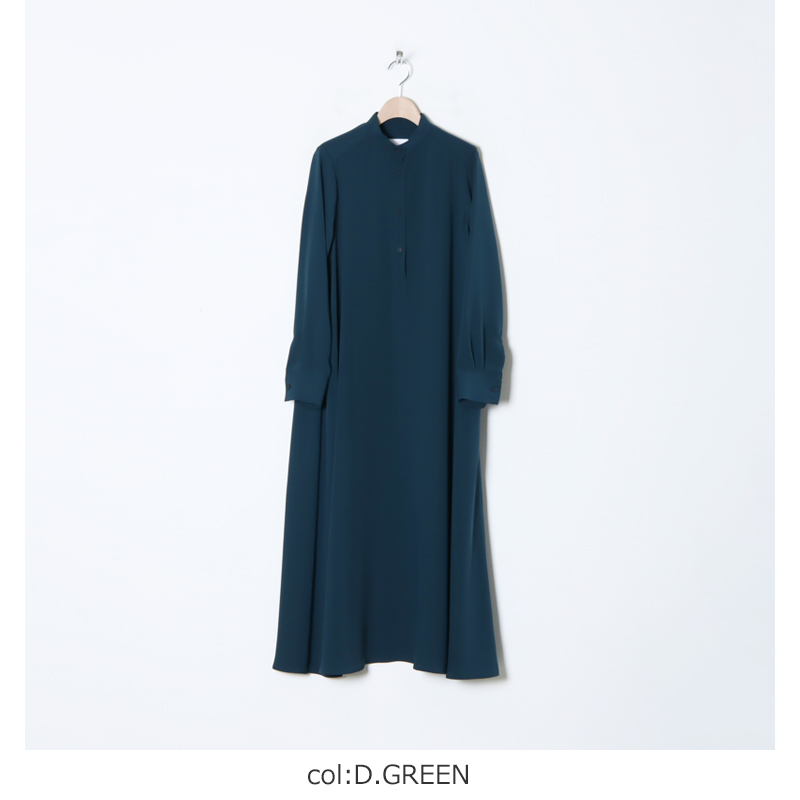 Graphpaper (グラフペーパー) Satin Band Collar Dress DARK GREEN /  サテンバンドカラードレスダークグリーン