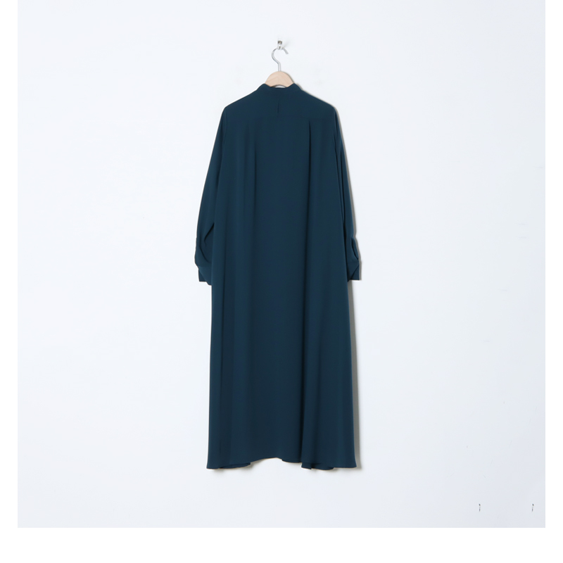 Graphpaper (グラフペーパー) Satin Band Collar Dress DARK GREEN