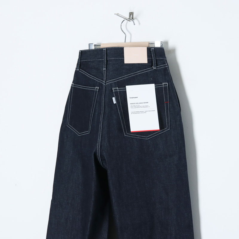 Graphpaper(եڡѡ) Selvage Denim Two Tuck Wide Pants for WOMEN