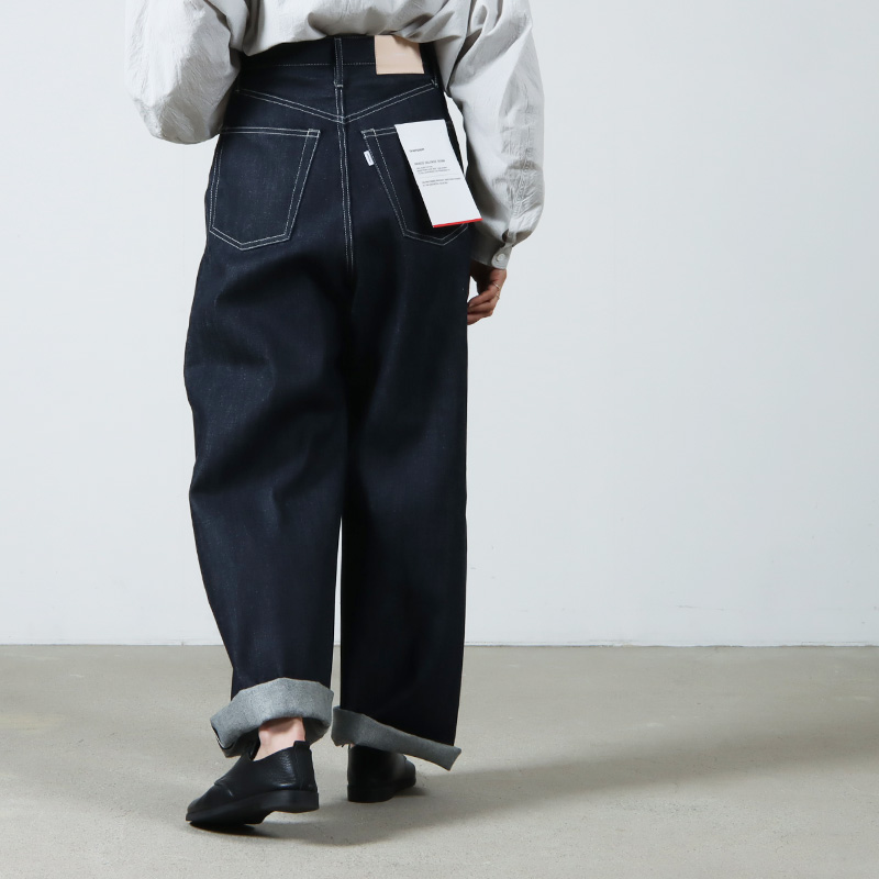 Graphpaper (グラフペーパー) Selvage Denim Two Tuck Wide Pants for