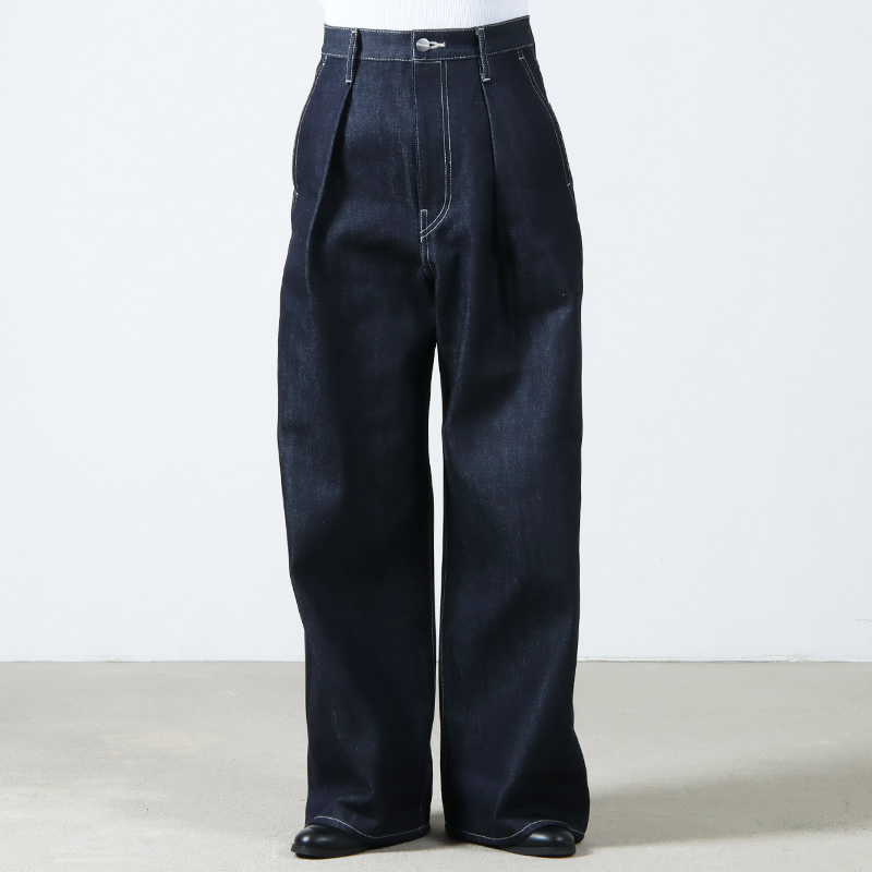 Graphpaper(եڡѡ) Selvage Denim Two Tuck Wide Pants for WOMEN