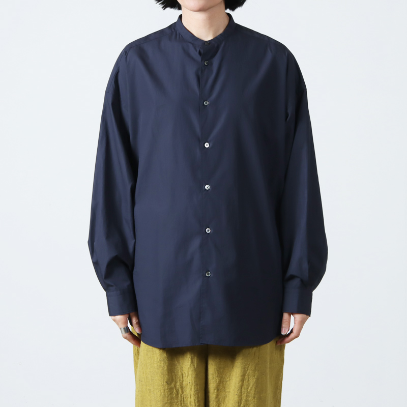 Graphpaper Broad Oversized Band Collar Pullover Shirt ブラウン F ...