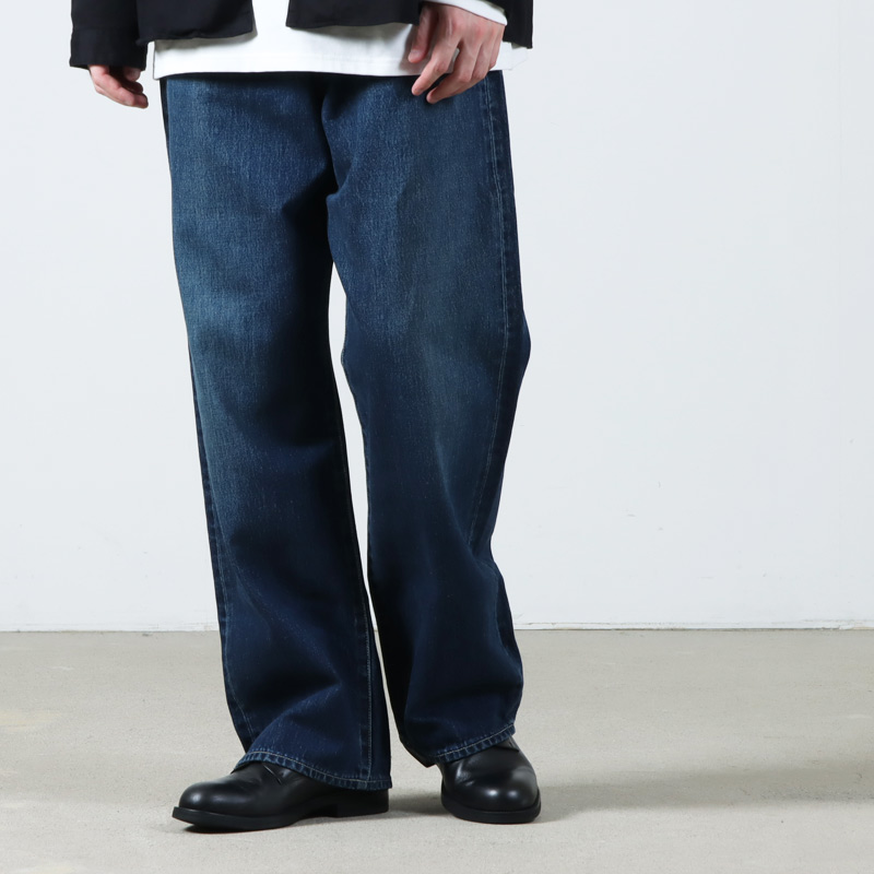 Graphpaper (եڡѡ) Selvage Denim Five Pocket Wide Straight Pants-DARK FADE- / åǥ˥ե֥ݥåȥ磻ɥȥ졼ȥѥ