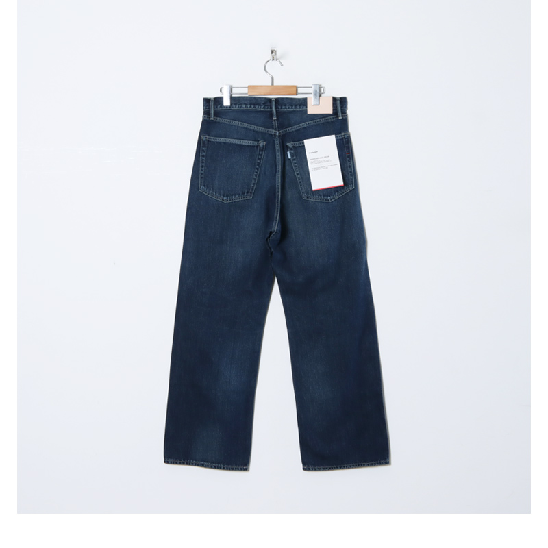 Graphpaper(եڡѡ) Selvage Denim Five Pocket Wide Straight Pants-DARK FADE-