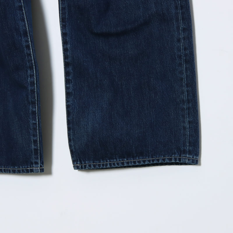 Graphpaper(եڡѡ) Selvage Denim Five Pocket Wide Straight Pants-DARK FADE-