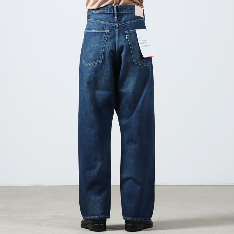 Graphpaper(եڡѡ) Selvage Denim Five Pocket Wide Straight Pants-DARK FADE-