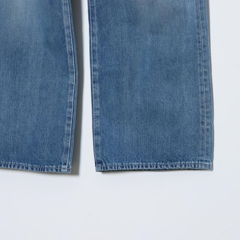 Graphpaper(եڡѡ) Selvage Denim Five Pocket Wide Straight Pants-LIGHT FADE-