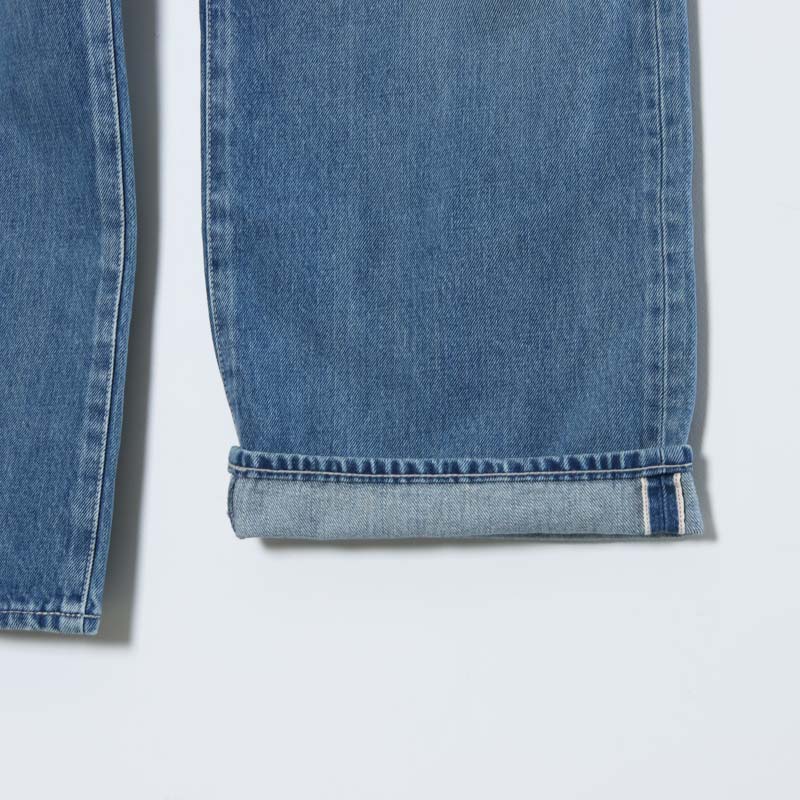 Graphpaper(եڡѡ) Selvage Denim Five Pocket Wide Straight Pants-LIGHT FADE-