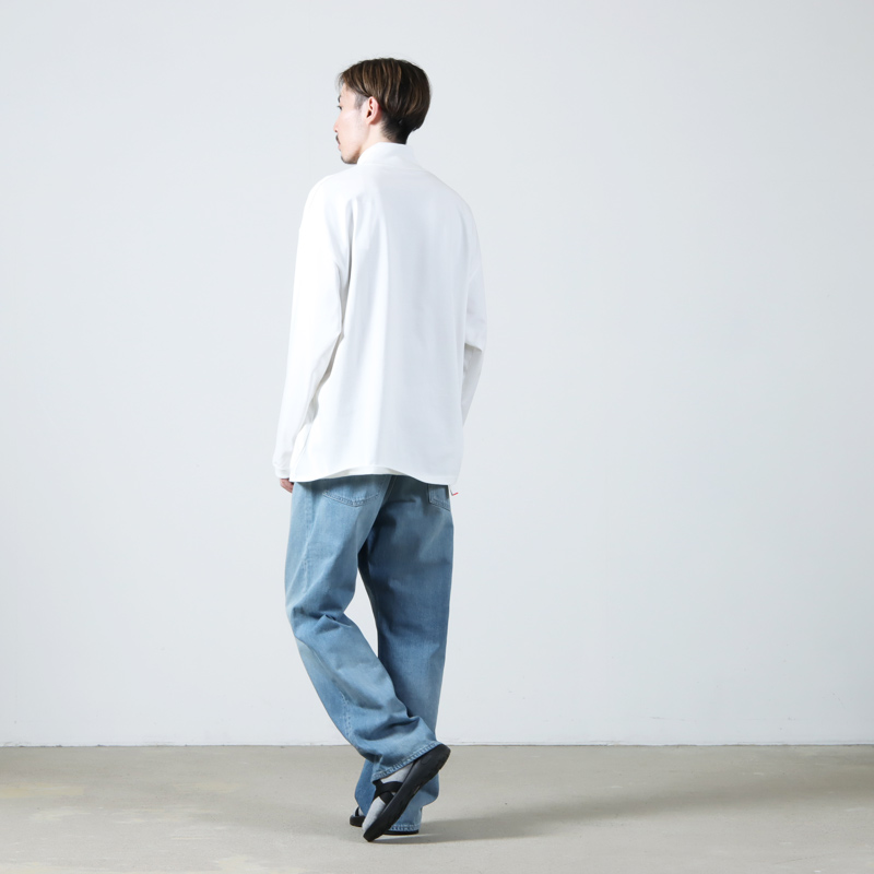 Graphpaper(եڡѡ) Selvage Denim Five Pocket Wide Straight Pants-LIGHT FADE-