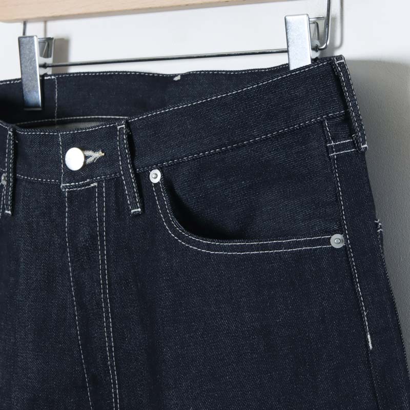 Graphpaper(եڡѡ) Selvage Denim Five Pocket Wide Straight Pants-RIGID-