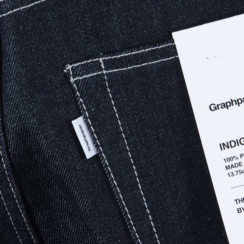 Graphpaper(եڡѡ) Selvage Denim Five Pocket Wide Straight Pants-RIGID-