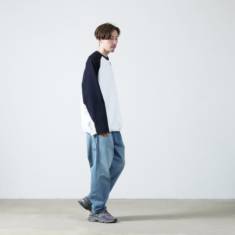 Graphpaper(եڡѡ) Selvage Denim Two Tuck Tapered Pants Light fade