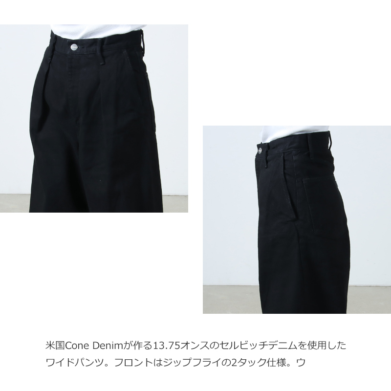 Graphpaper(եڡѡ) Selvage Denim Two Tuck Wide Pants