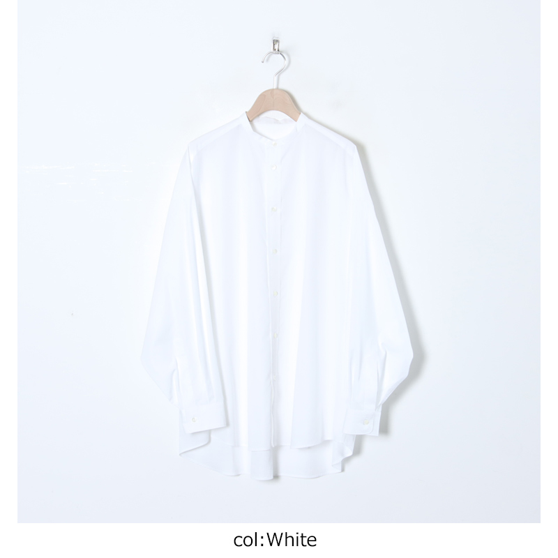 Graphpaper(եڡѡ) High Count Broad L/S Oversized Band Collar Shirt