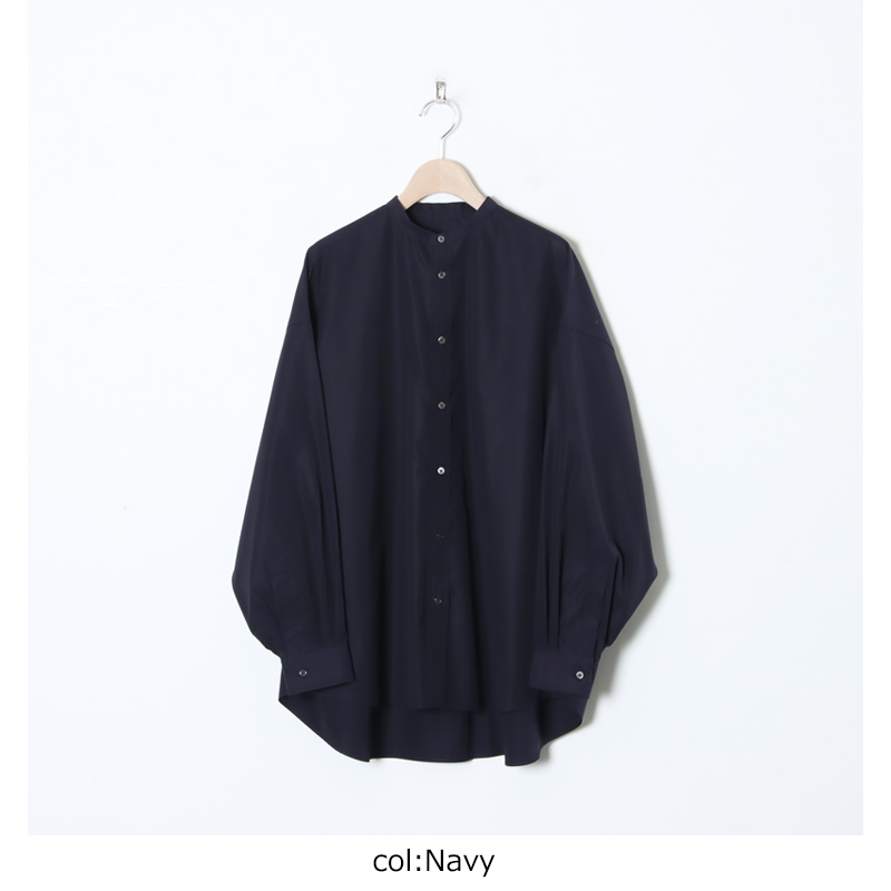 Graphpaper(եڡѡ) High Count Broad L/S Oversized Band Collar Shirt