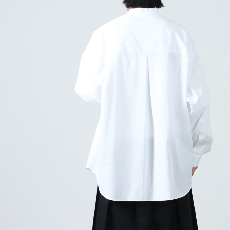 Graphpaper(եڡѡ) High Count Broad L/S Oversized Band Collar Shirt