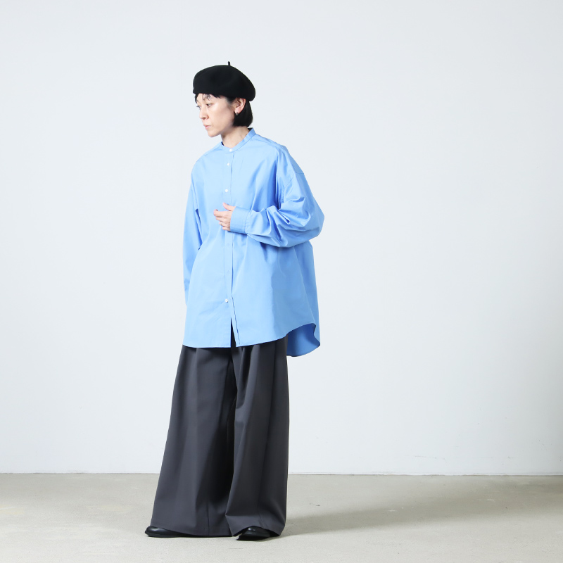 Graphpaper(եڡѡ) High Count Broad L/S Oversized Band Collar Shirt