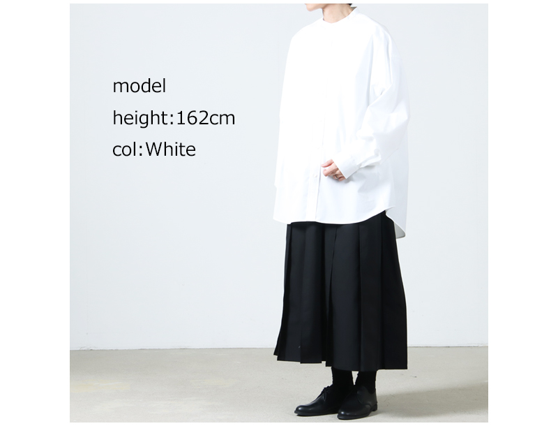 Graphpaper(եڡѡ) High Count Broad L/S Oversized Band Collar Shirt