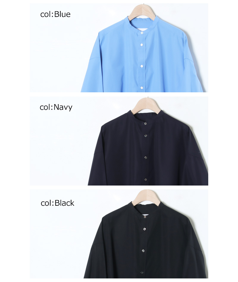 Graphpaper(եڡѡ) High Count Broad L/S Oversized Band Collar Shirt