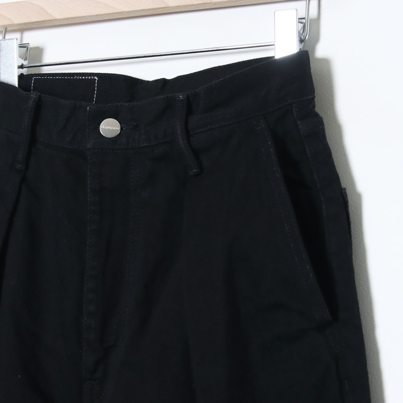 Graphpaper(����եڡ��ѡ�) Selvage Denim Two Tuck Wide Pants �� INDIGO RIGID �� BLACK WASHED