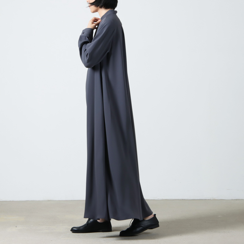 graphpaper サテン　バンドカラー　ドレス Satin Band Collar Dress – Graphpaper
