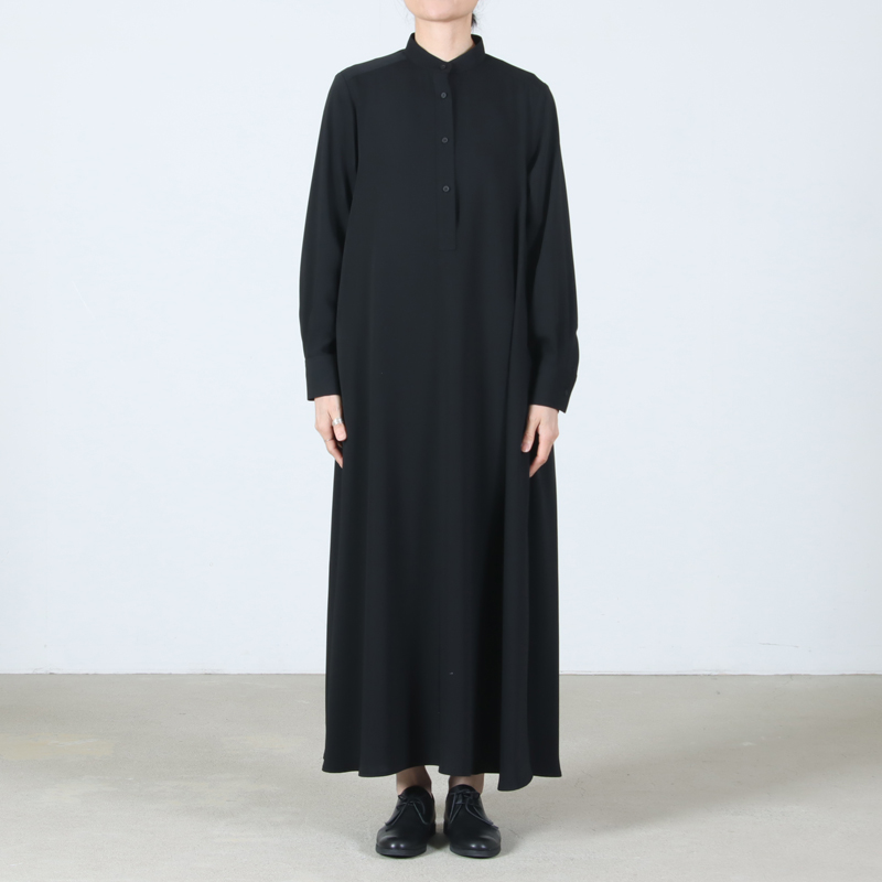 graphpaper サテン　バンドカラー　ドレス Graphpaper (グラフペーパー) Satin Band Collar Dress / サテンバンド