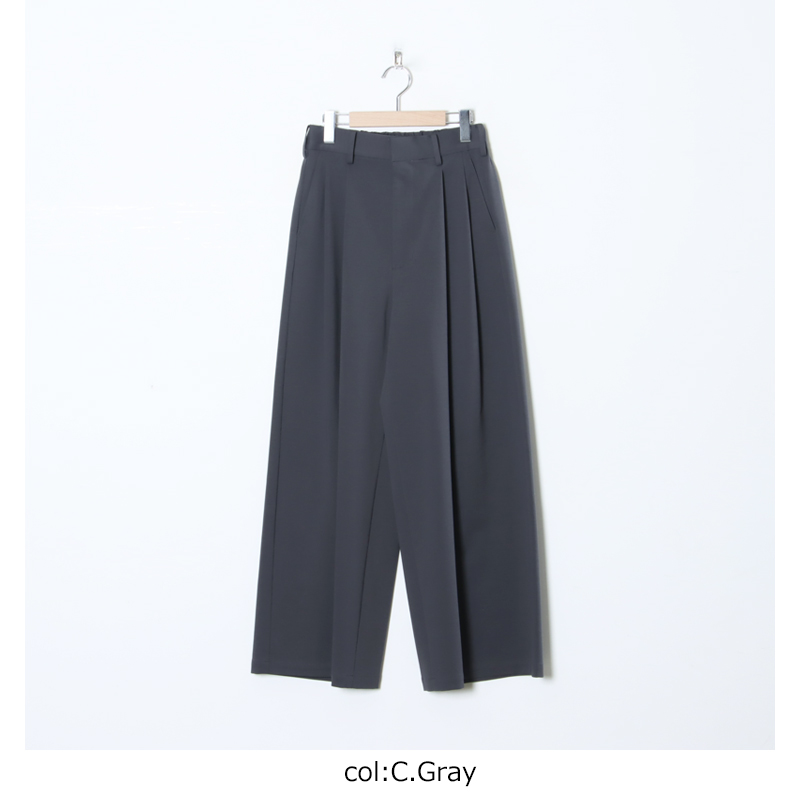 Graphpaper(����եڡ��ѡ�) Compact Ponte Two Tuck Wide Pants