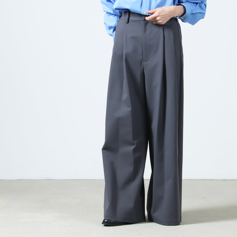Graphpaper(����եڡ��ѡ�) Compact Ponte Two Tuck Wide Pants
