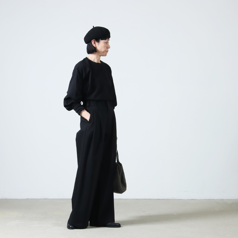 Graphpaper(����եڡ��ѡ�) Compact Ponte Two Tuck Wide Pants