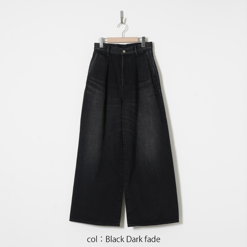 Graphpaper(����եڡ��ѡ�) Selvage Denim Two Tuck Wide Pants