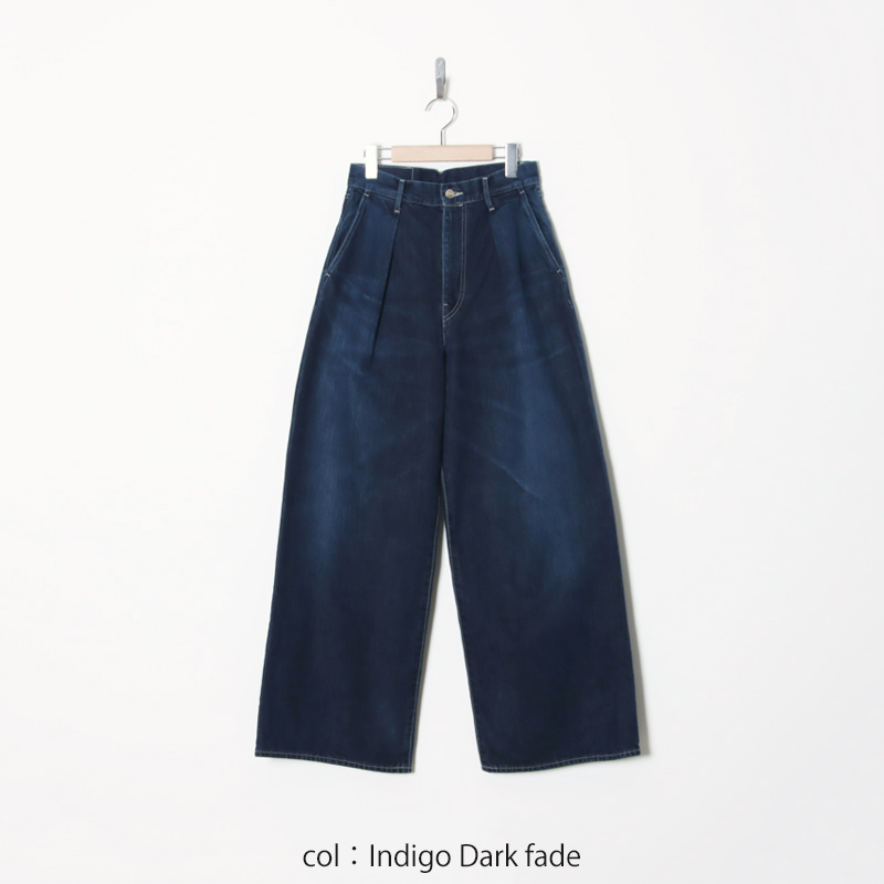Graphpaper(����եڡ��ѡ�) Selvage Denim Two Tuck Wide Pants