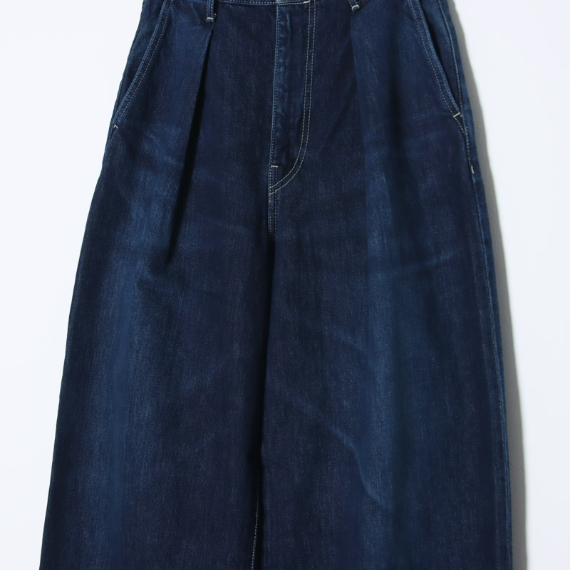 Graphpaper(����եڡ��ѡ�) Selvage Denim Two Tuck Wide Pants
