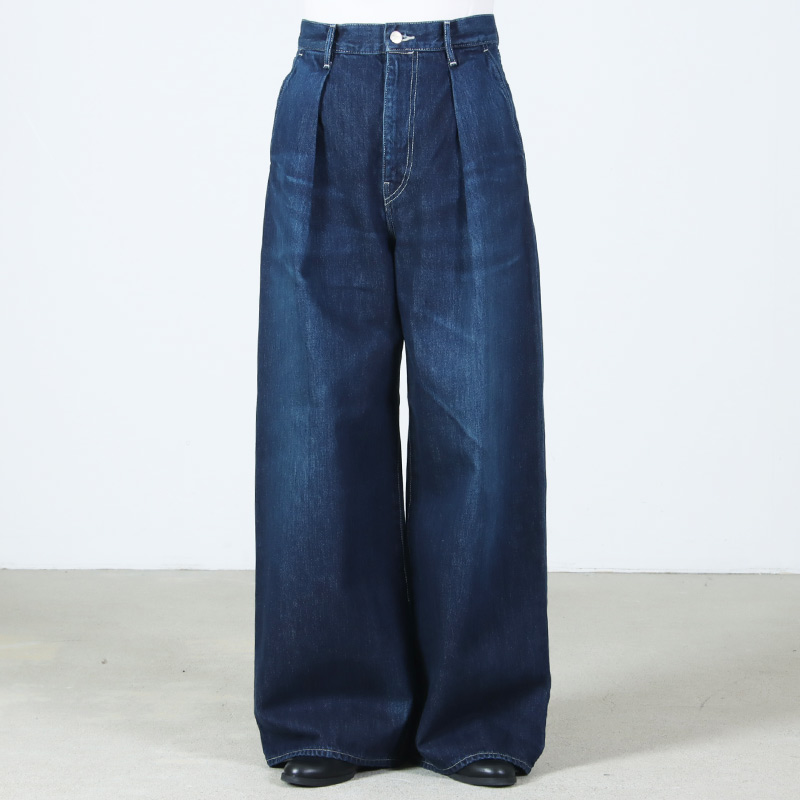 Graphpaper(����եڡ��ѡ�) Selvage Denim Two Tuck Wide Pants