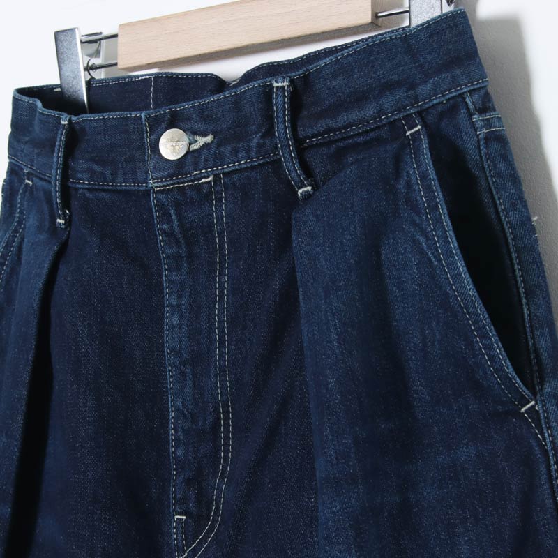 Graphpaper(����եڡ��ѡ�) Selvage Denim Two Tuck Wide Pants