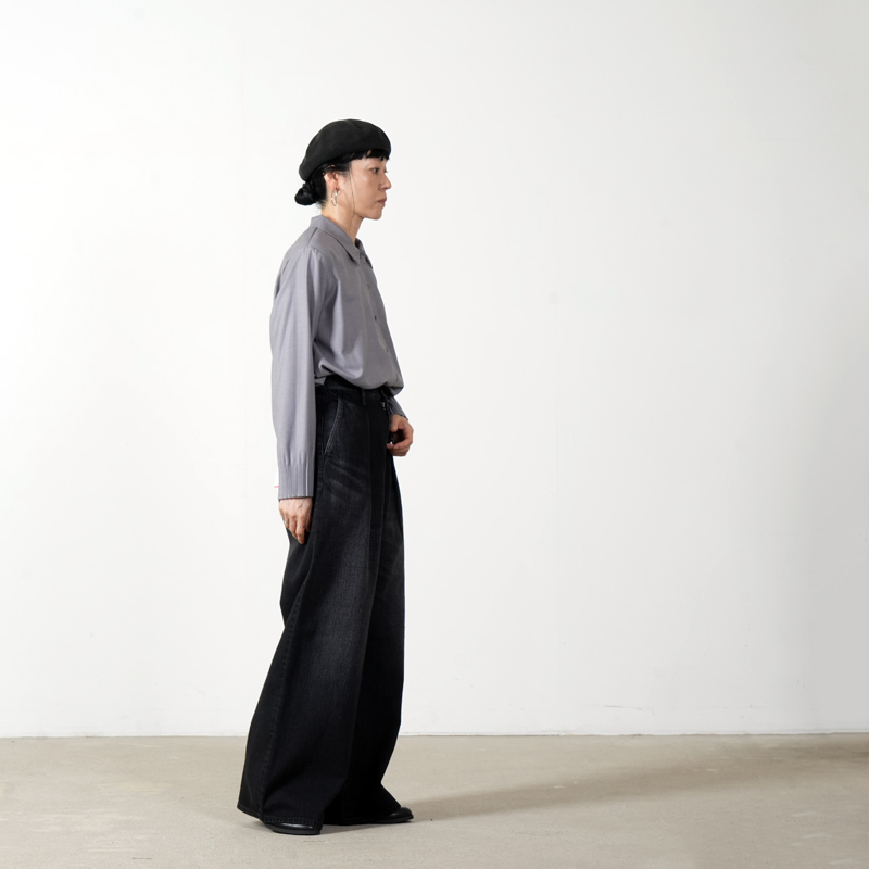 Graphpaper(����եڡ��ѡ�) Selvage Denim Two Tuck Wide Pants