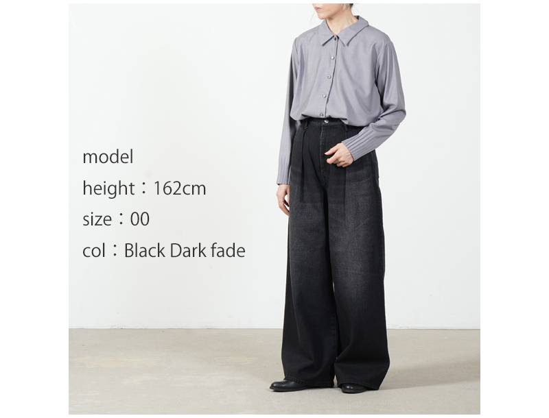 Graphpaper(����եڡ��ѡ�) Selvage Denim Two Tuck Wide Pants