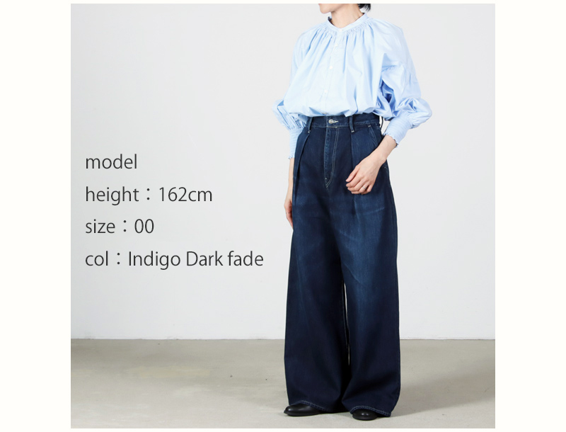 Graphpaper(����եڡ��ѡ�) Selvage Denim Two Tuck Wide Pants