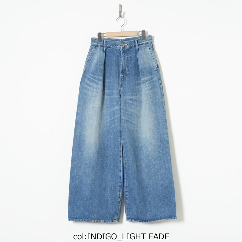 Graphpaper (グラフペーパー) Selvage Denim Two Tuck Wide Pants