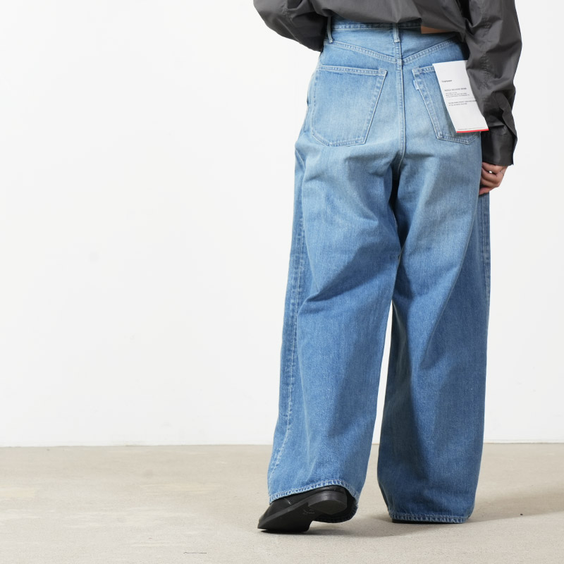 Graphpaper (グラフペーパー) Selvage Denim Two Tuck Wide Pants