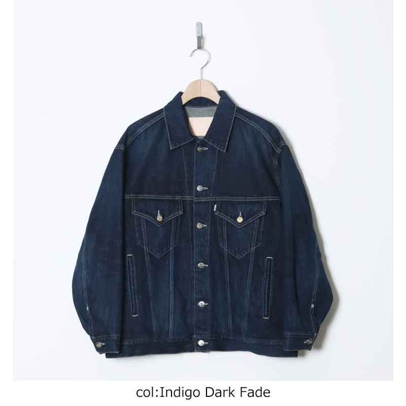 Graphpaper (グラフペーパー) Selvage Denim Trucker Jacket -DARK