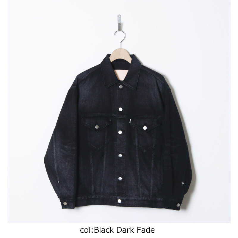 グラフペーパー　Selvage Denim Trucker Jacket Graphpaper (グラフペーパー) Selvage Denim Trucker Jacket -DARK