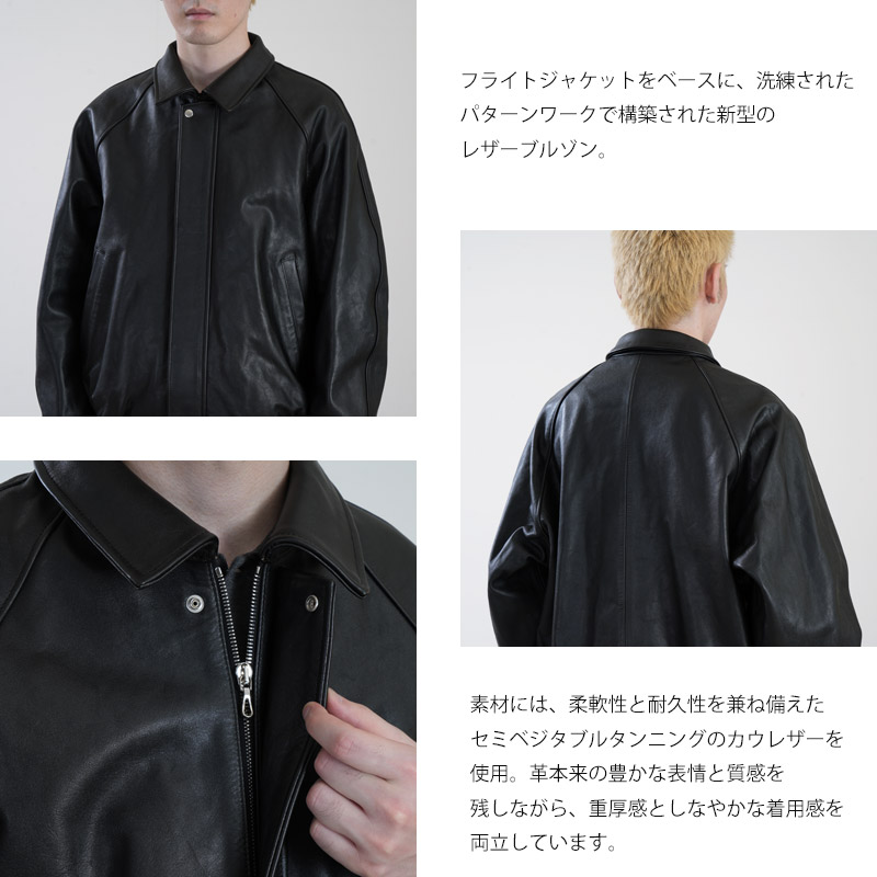 Graphpaper(����եڡ��ѡ�) Cow Leather Raglan Blouson